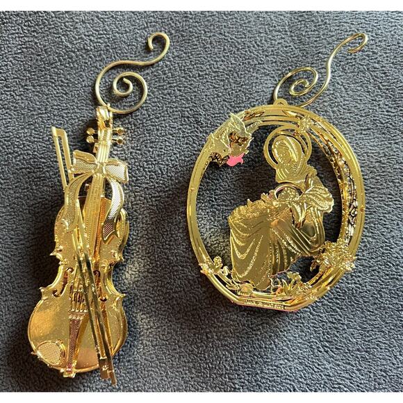 Danbury Mint Gold Ornaments Set of 12, preowned - Picture 3 of 9